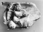 Marble sarcophagus fragment: Eros mounted on a horse
