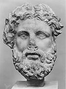 Marble head of a god, probably Zeus