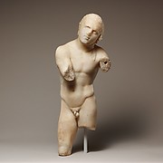 Small marble statue of an athlete