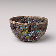 Mosaic glass hemispherical bowl