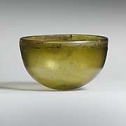 Hemispherical glass bowl