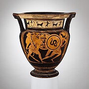 Terracotta column-krater (bowl for mixing wine and water)