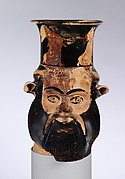 Terracotta mug in the form of a satyr's head