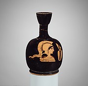 Terracotta squat lekythos (oil flask)