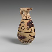 Terracotta alabastron (perfume vase)