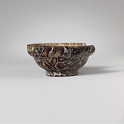 Mosaic glass carinated bowl