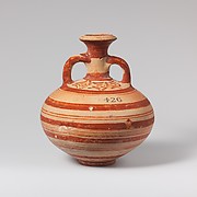 Terracotta globular flask