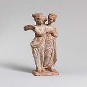 Terracotta statuette of Eros and Psyche