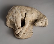 Marble statue of a bound goat