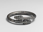 Silver bracelet in the form of a snake