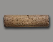 Lid and end panels of a lead sarcophagus