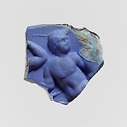 Cameo glass plaque fragment