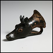 Terracotta rhyton (vase for libations or drinking)