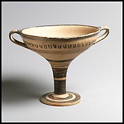 Terracotta kylix (drinking cup)