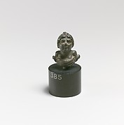 Bronze portrait bust of a girl