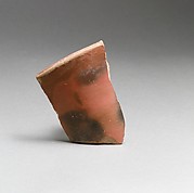 Terracotta rim fragment from a straight-sided open vase