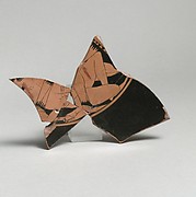 Fragmentary terracotta kylix (drinking cup)