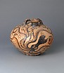 Reproduction of a Marine-style, terracotta stirrup jar