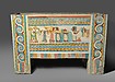 Reproduction of a painted limestone sarcophagus