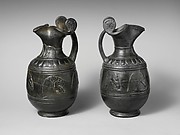 Terracotta trefoil oinochoe (jug)