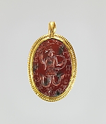 Jasper intaglio: Cock-headed anguipede