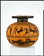 Terracotta aryballos (oil flask)
