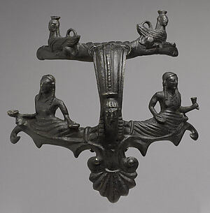 Bronze handle of a hydria (water jar)