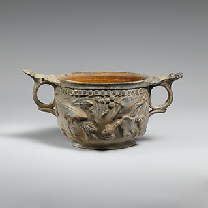 Terracotta skyphos