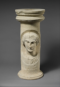 Limestone funerary cippus (tomb marker)