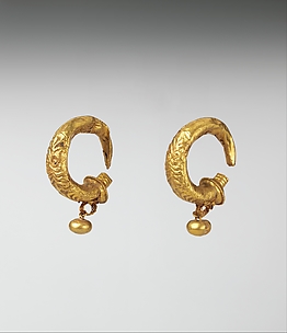 Gold earrings
