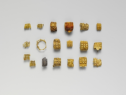 Pair of gold spirals