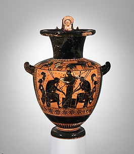 Terracotta hydria (water jar)