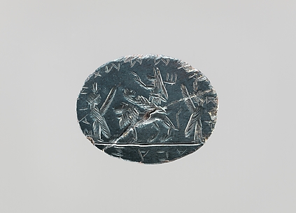 Hematite intaglio: Mummy of Osiris