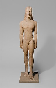 Marble statue of a kouros (youth)
