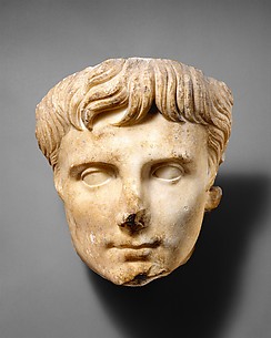 Marble portrait of the emperor Augustus