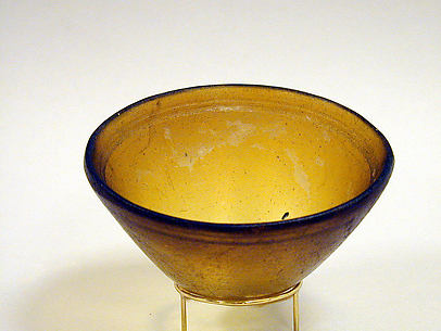 Conical glass bowl
