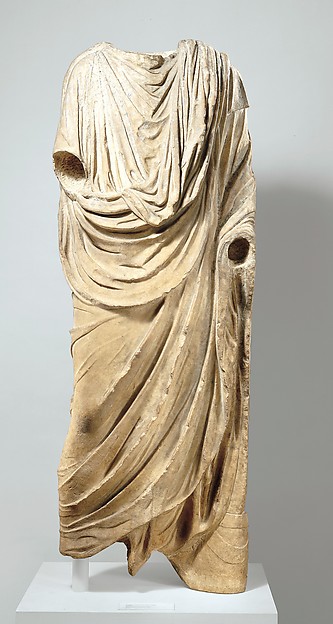Marble statue of a togatus (man wearing a toga)