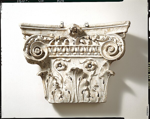 Marble pilaster capital