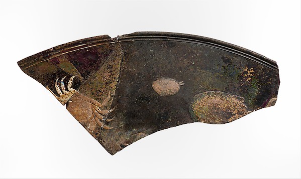 Cameo glass fragment of a large platter or tabletop