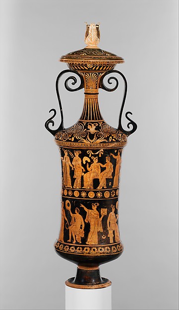 Terracotta loutrophoros (ceremonial vase for water)