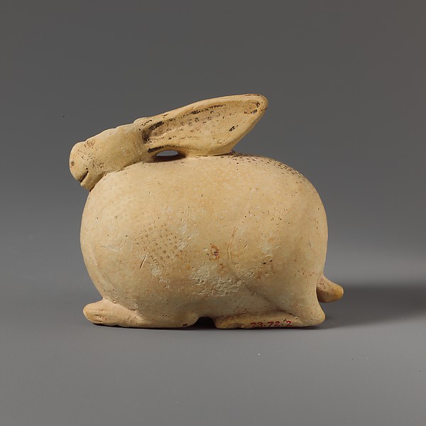 Terracotta vase in the form of a hare