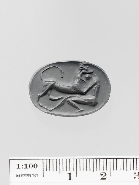 Steatite scaraboid seal