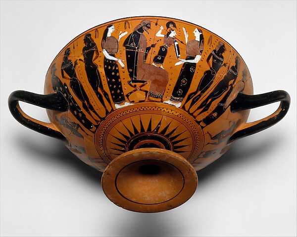Terracotta kylix (drinking cup)
