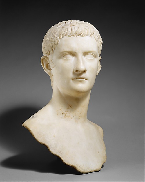 Marble portrait bust of the emperor Gaius, known as Caligula