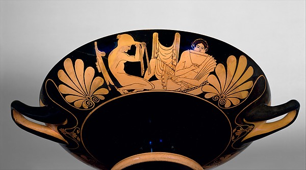 Terracotta kylix (drinking cup)
