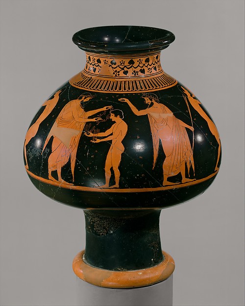 Terracotta psykter (vase for cooling wine)