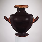 Terracotta hydria: kalpis (water jar)