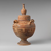 Terracotta jar with lid