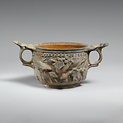 Terracotta skyphos