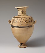 Terracotta Hadra hydria (water jar)